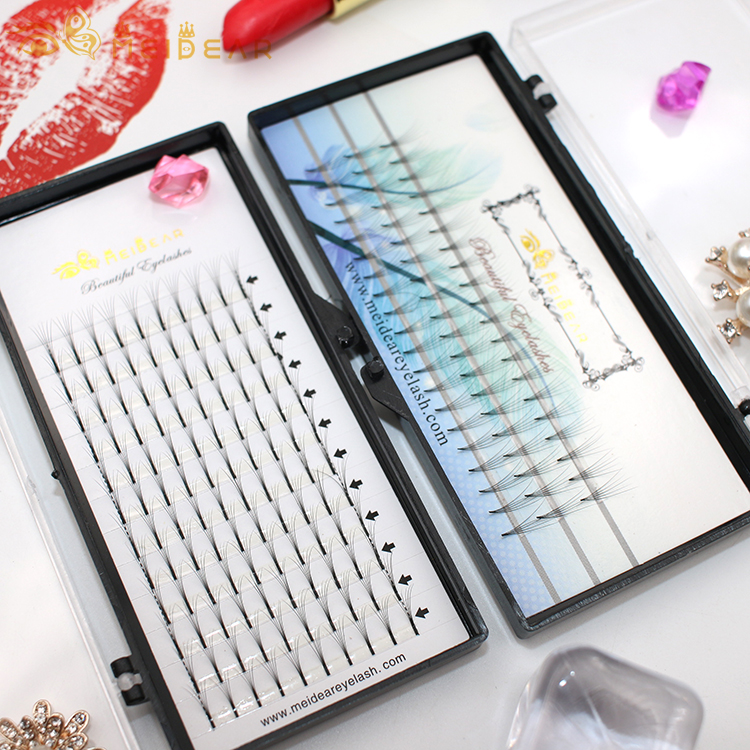 Gorgeous natural looking russian pre fan lashes extension with wholesale price